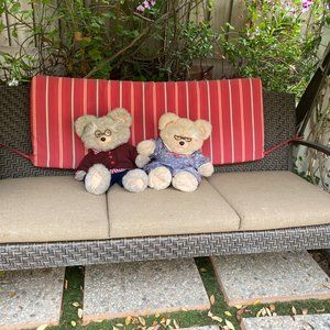 VINTAGE 1985 Heartline Hallmark Teddy Bear Stuffed Animal Plush Grandma Grandpa